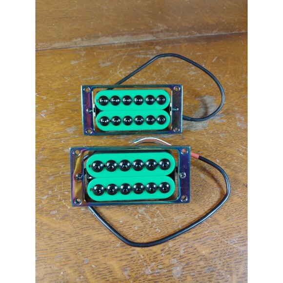 Saphue Bridge & Neck Pickups With Guyker Chameleon Rainbow Guards *READ* - Picture 1 of 5